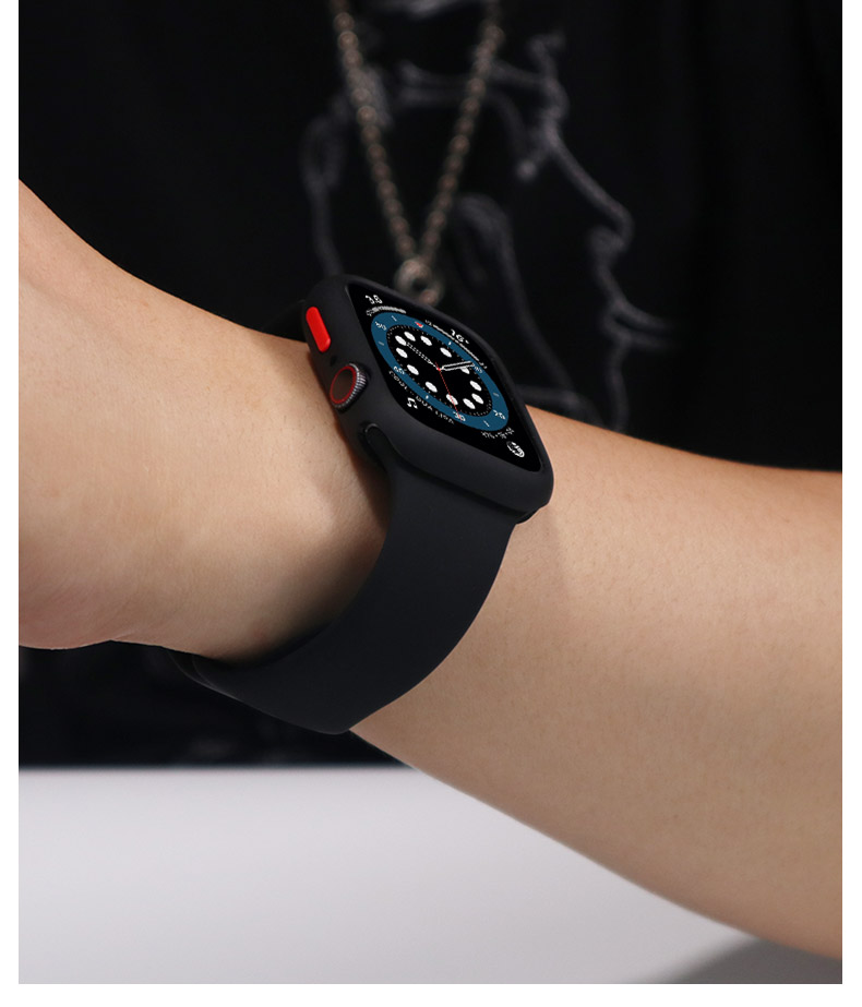 Vỏ Silicone Mềm Nhám Chống Sốc Cho Apple Watch 7 6 5 3 SE 44mm 40mm 41mm 45mm
