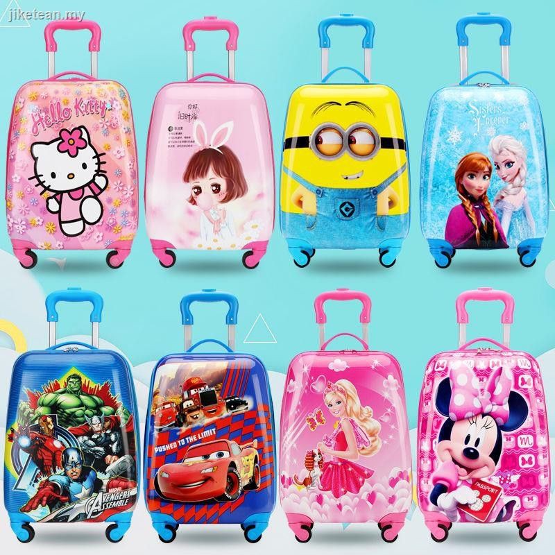 Vali kéo cho bé, vali trẻ em, vali bé trai, bé gái size 18 inch, in 2 mặt