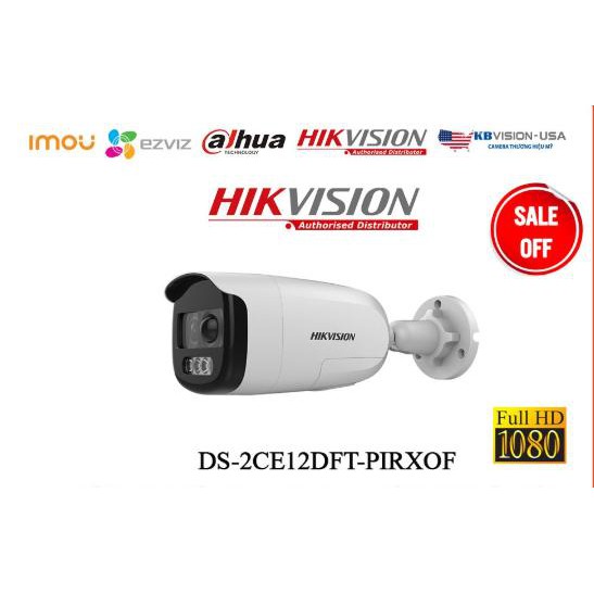 Camera HDTVI Colorvu 2MP HIKVISION DS-2CE12DFT-PIRXOF