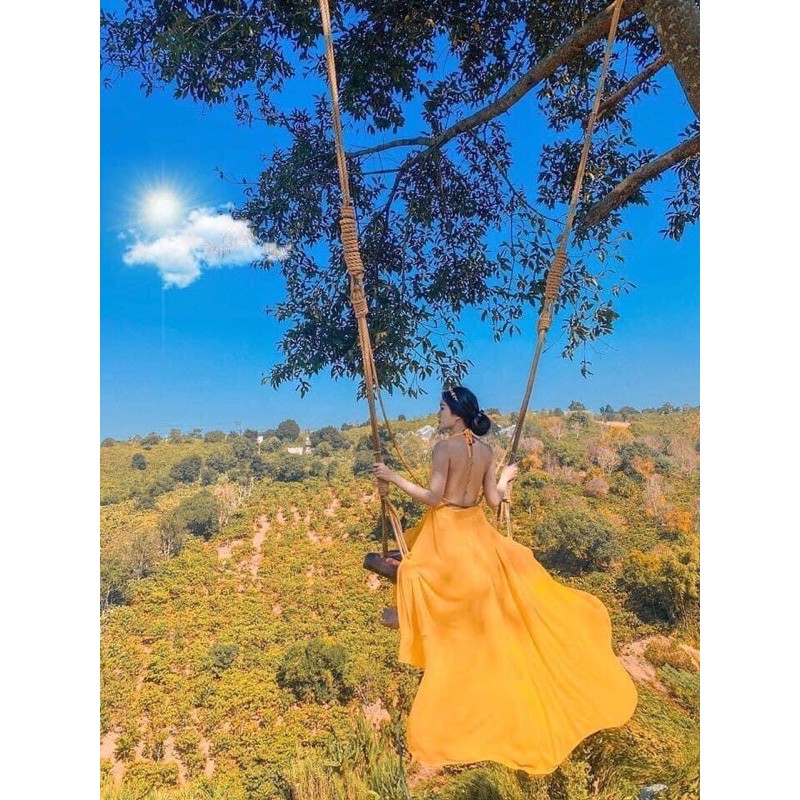 Váy maxi hở lưng