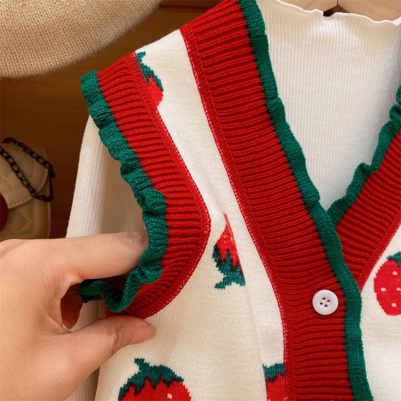 Áo Khoác Cardigan Cổ Chữ V Màu Sắc Tương Phản Thời Trang Thu Đông Cho Nữ