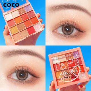 Lameila Hộp set trang điểm Bảng phấn mắt 16 màu ngọc trai mờ long lanh sequins bùn màu không thấm nước bảng phấn mắt khoai tây nghiền học sinh