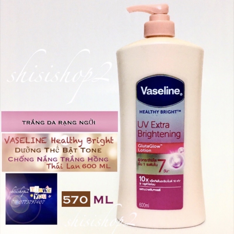 Dưỡng thể Ban ngày Vaseline lọc UV 10X 570ML Thái lan