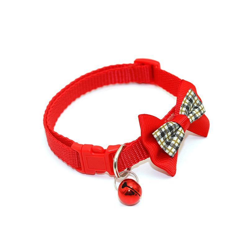 Vòng cổ đính nơ có chuông 1.0cm đáng yêu dành cho thú cưng
