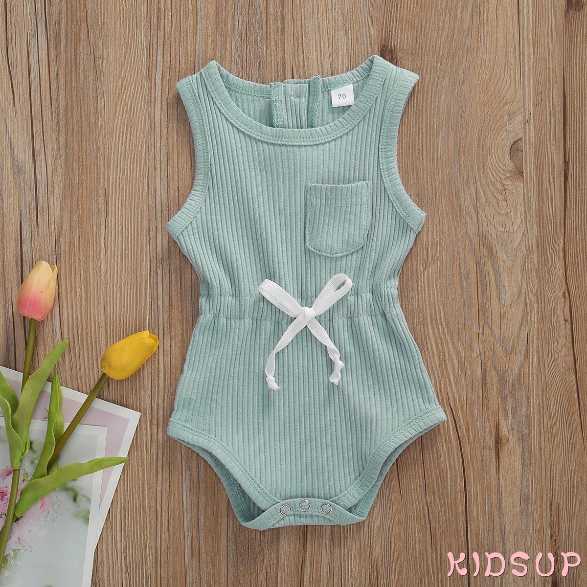 Jumpsuit Sát Nách Cổ Tròn Cho Trẻ Sơ Sinh