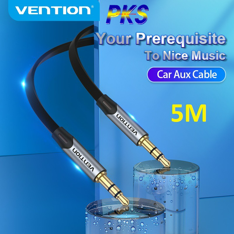 Cáp Audio hai đầu 3.5mm dây dẹt dài 5m cao cấp chính hãng VENTION BAPHJ