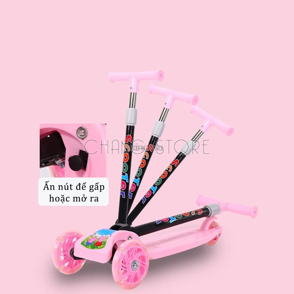 Xe Trượt Scooter 3 Bánh Có Bánh Xe Phát Sáng Cho Bé Yêu