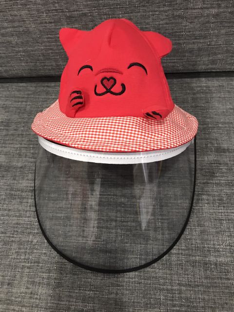 NÓN BUCKET TAI MÈO BO SỌC _ PHỐI KÍNH BẢO HỘ
