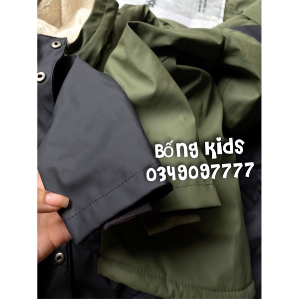 Áo Parka RainCoat Bé Trai Lót Cừu Da PU Mềm ZR