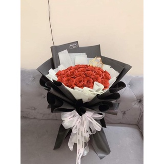 BÓ 30 BÔNG HỒNG SÁP KIM TUYẾN
