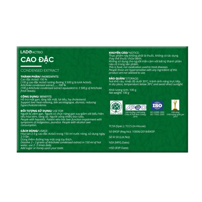 Cao Đặc Atiso Hộp 100g