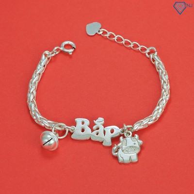 Vòng bạc cho bé trai, bé gái khắc tên theo yêu cầu LTT0066 - Trang Sức TNJ