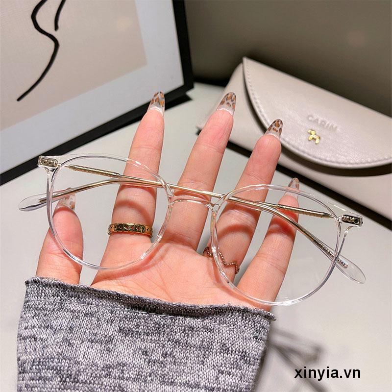 Mắt Kính Gọng Tròn Chống Ánh Sáng Xanh Thời Trang Hàn Quốc Cho Nam Nữ