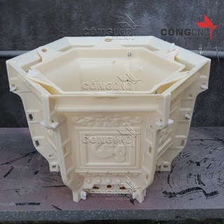 Khuôn Chậu Cảnh ABS, Khuôn Đổ Chậu Cây Lục Giác 38 Tết - Tài - Lộc
