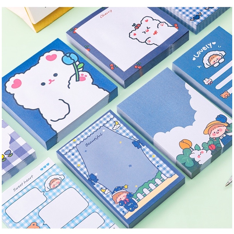 Giấy note/ giấy ghi chú 80 tờ dễ thương ,nhiều mẫu mã