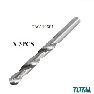 3.0mm bộ 3 mũi khoan sắt m2 total tac110301