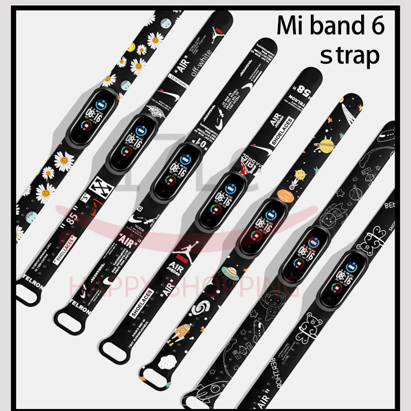 Dây Đeo Thay Thế Chất Liệu Silicon Màu Trơn Cho Xiaomi Mi Band 6 6