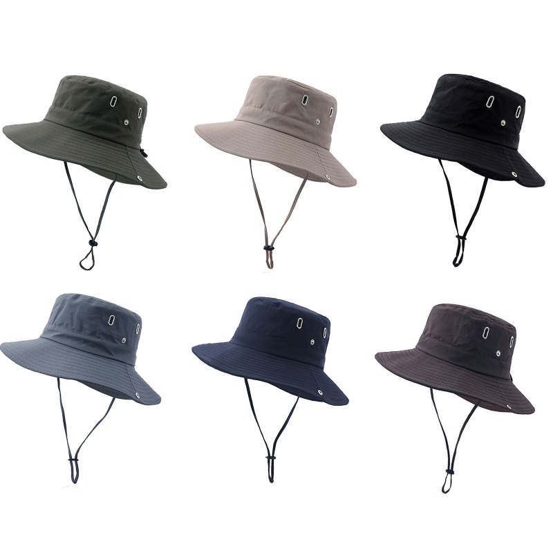 Mũ Bucket Màu Sắc Đơn Giản Có Dây Rút Dễ Phối Đồ Thời Trang