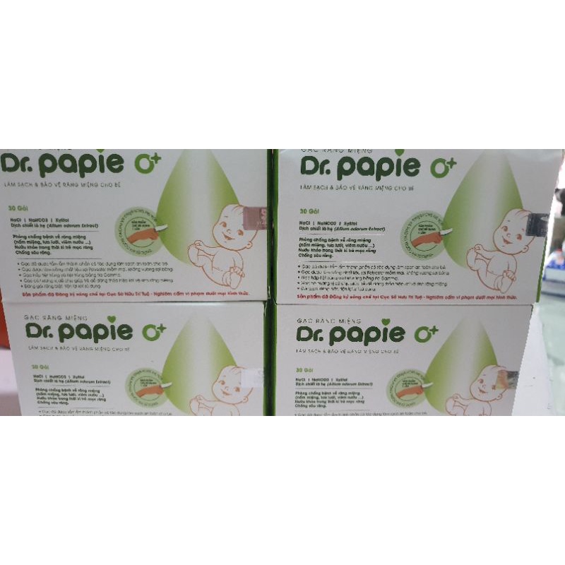 Gạc rơ lưỡi Dr Papie cho bé-- hộp 30 gói