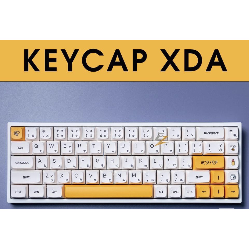 KEYCAP XDA THICK PBT HONEY &amp; MILK 137 PHÍM CHO BÀN PHÍM CƠ 1988PC