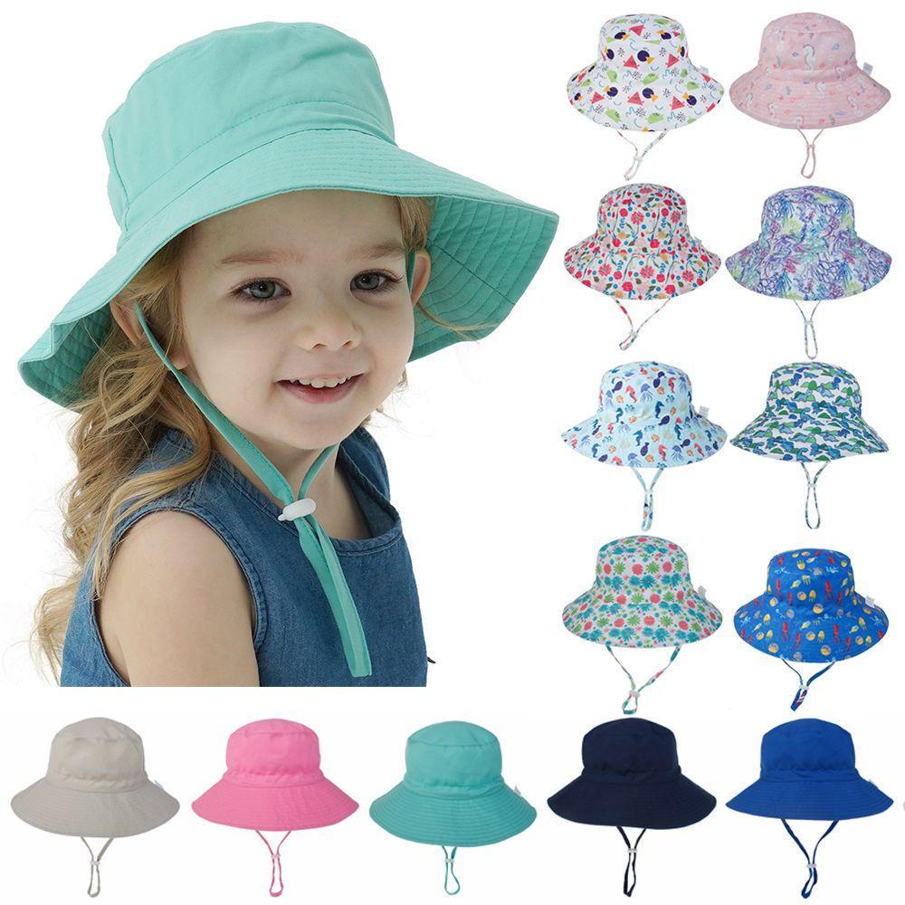 Mũ Tai Bèo Chống Nắng/Tia UV Vành Rộng Có Dây Điều Chỉnh Được MIHAN1 Cho Bé 0-8 Tuổi Đi Biển