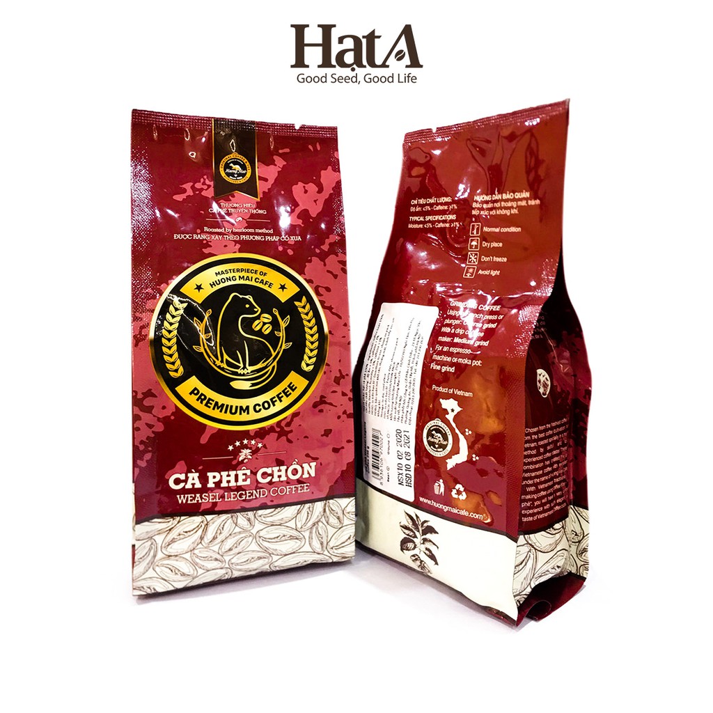 Cà phê chồn Hương Mai Cafe Weasel Legend Coffee 100% hạt Arabica nguyên chất 250gr