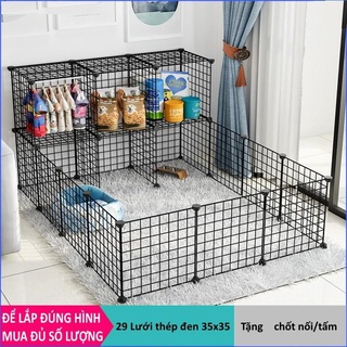 Tấm Lưới Sắt Thép Lắp Ghép Đa Năng Tủ Quần Áo, Kệ Sách, Chuồng Quây Thú Cưng 35x35, 35x45 (Tặng Kèm Chốt)