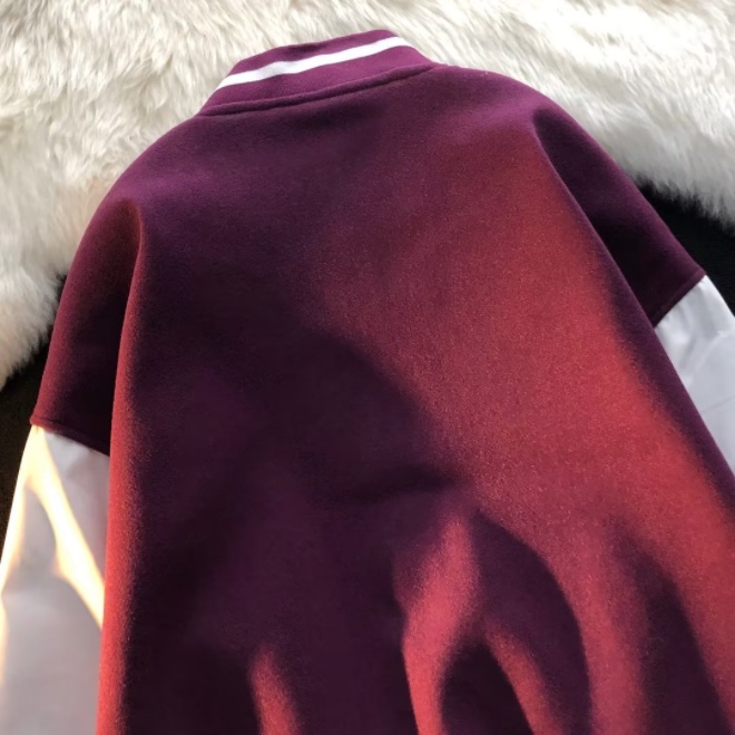 Áo Khoác Bóng Chày Bằng Da Dáng Rộng Thêu Họa Tiết Phong Cách Hàn Quốc Cổ Điển Thời Trang Cho Nam Và Nữ