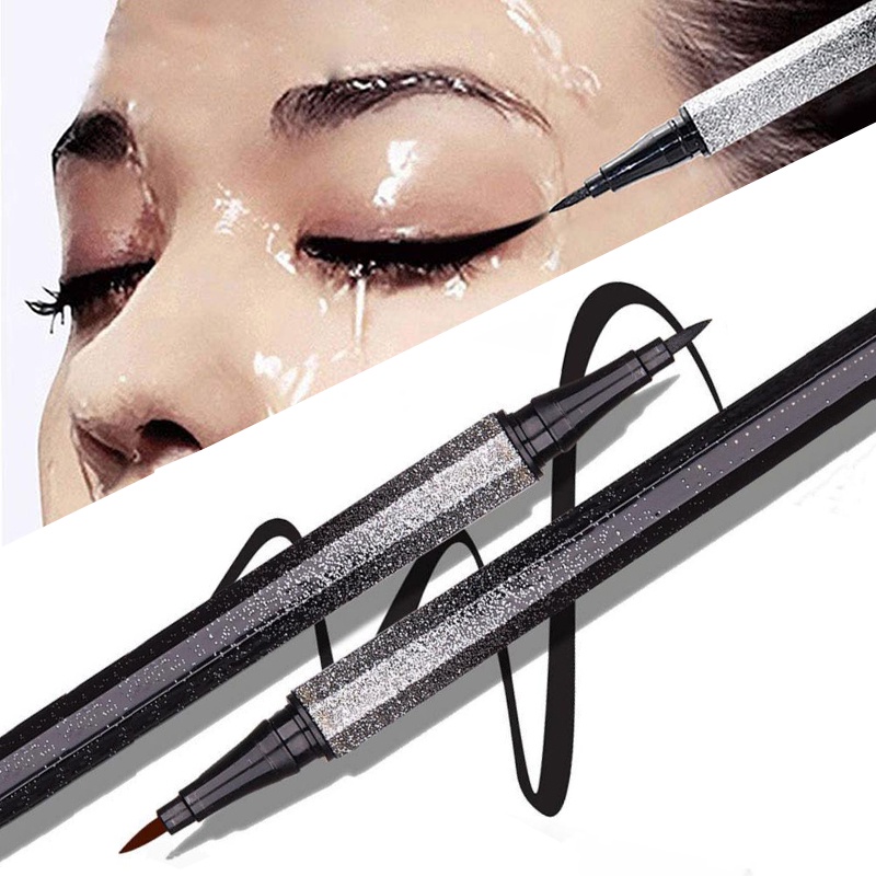 Bút Kẻ Mắt 2 Màu Tùy Chọn Nhanh Khô Lâu Trôi Chống Thấm Nước Chống Nhòe
