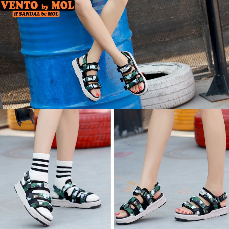 Sandal nam nữ học sinh quai dù đế siêu nhẹ hiệu Vento NV1001BBW - MOL VN