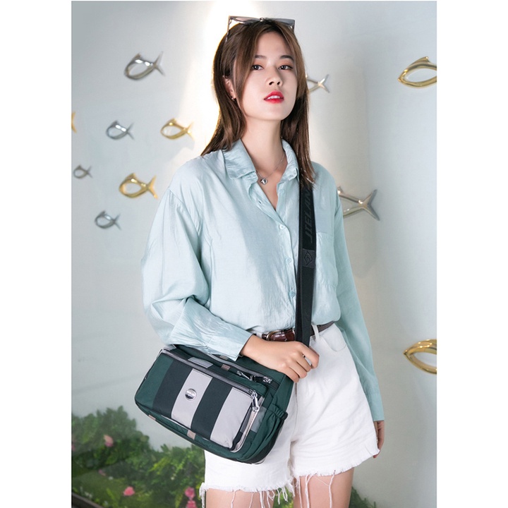 Túi đeo chéo vải dù chống thấm nước cao cấp size 29 cm TUI-01