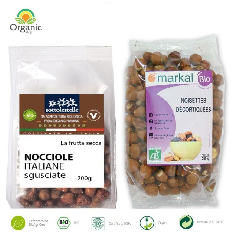 Hạt Phỉ Hazelnut Hữu Cơ Đã Bóc Vỏ Markal &amp; Sotto