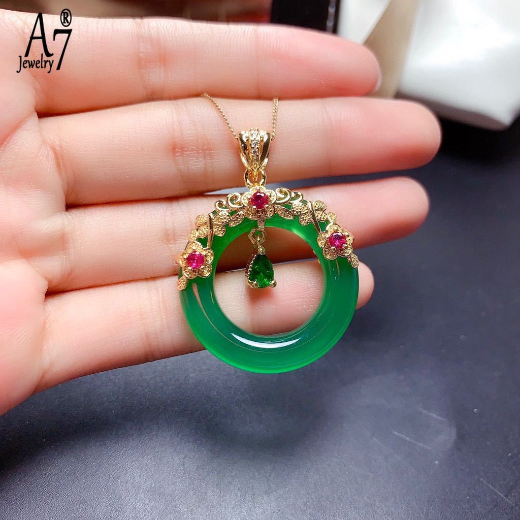 Vòng cổ Bạc 925 Mặt Tròn Đính Đá Zircon Thông Minh Chống Thấm Nước Cho Nữ