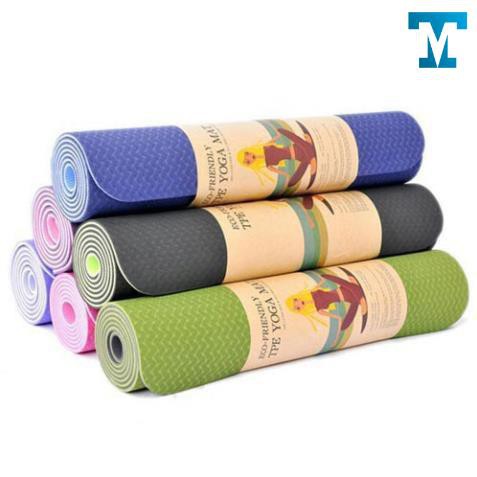 HÀNG XỊN  THẢM TẬP YOGA TPE 2 LỚP DÀY 6MM