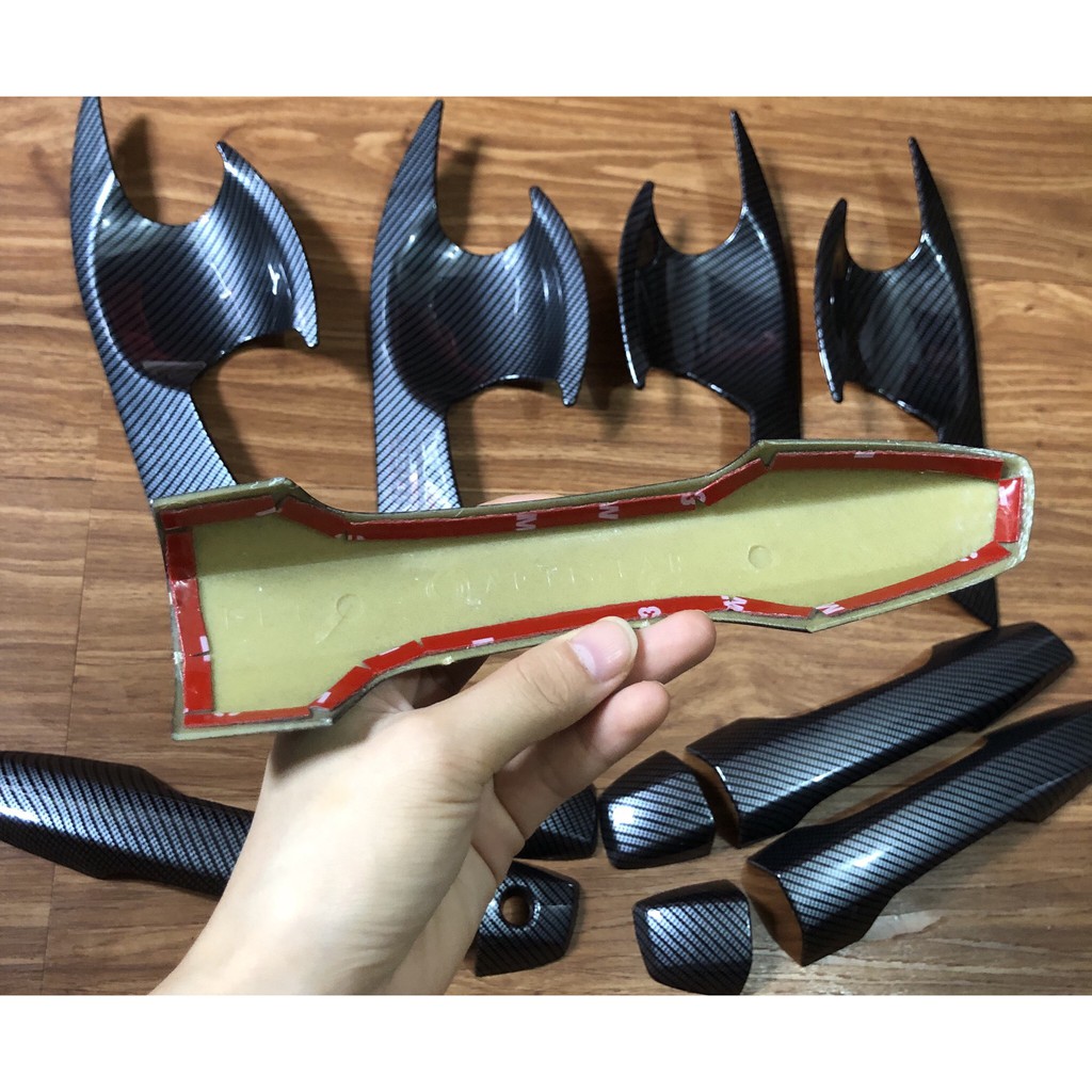 [Mã LIFEAU5SALE giảm 20k đơn 50k] Ốp tay nắm, Hõm cửa carbon xe XPANDER 2020-2021-2019-2018 Mẫu Cacbon Cao Cấp