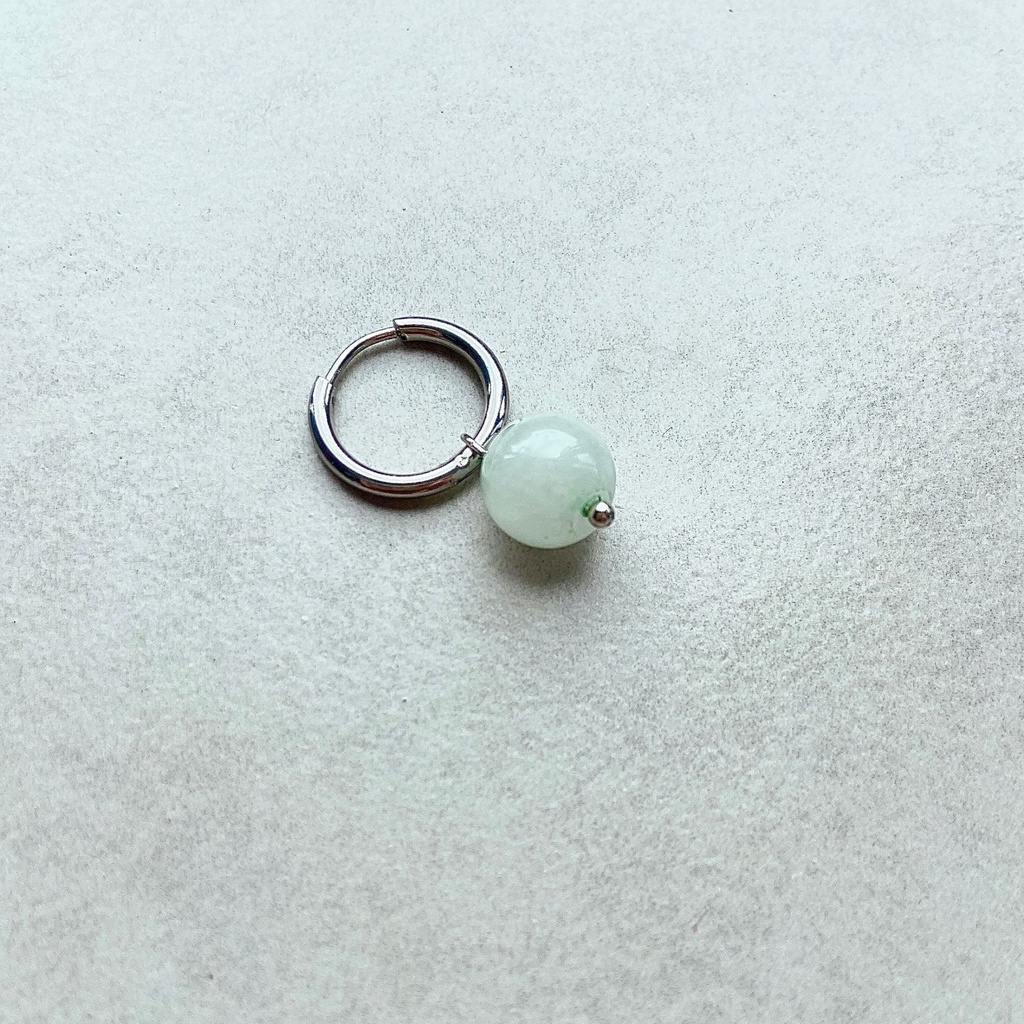 Bông tai đính đá sapphire xanh và thép không gỉ không cần xỏ lỗ tiện lợi 19A1336