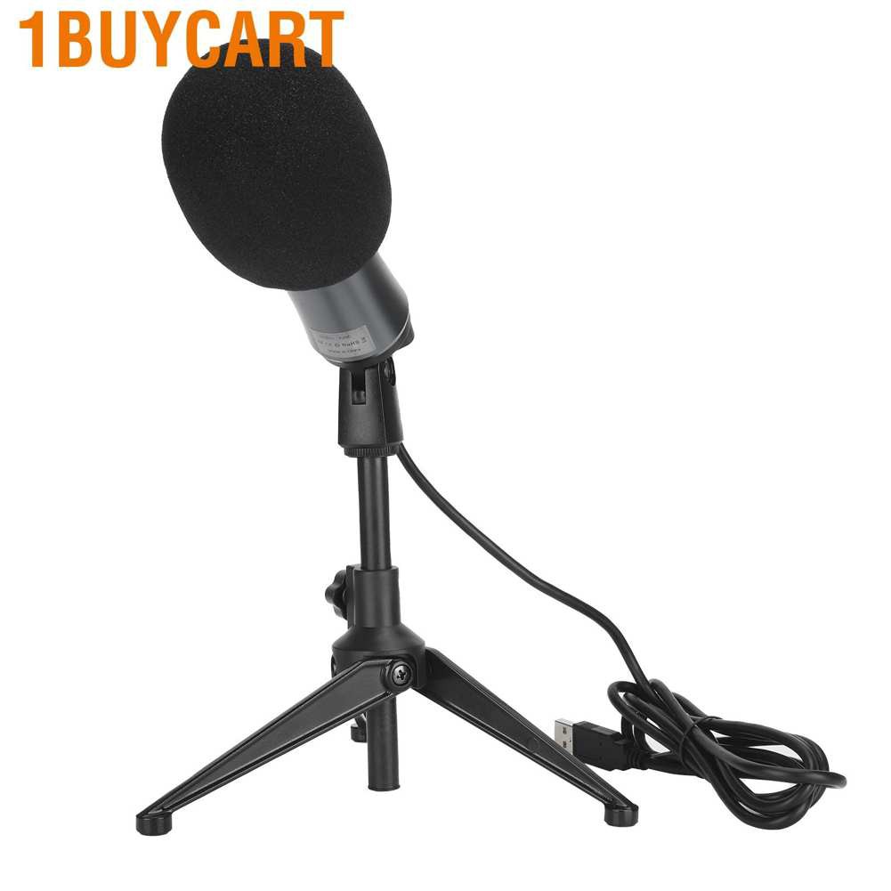 Mic Thu Âm Có Dây Kèm Giá Đỡ 1 Chân Tiện Dụng Chất Lượng Cao