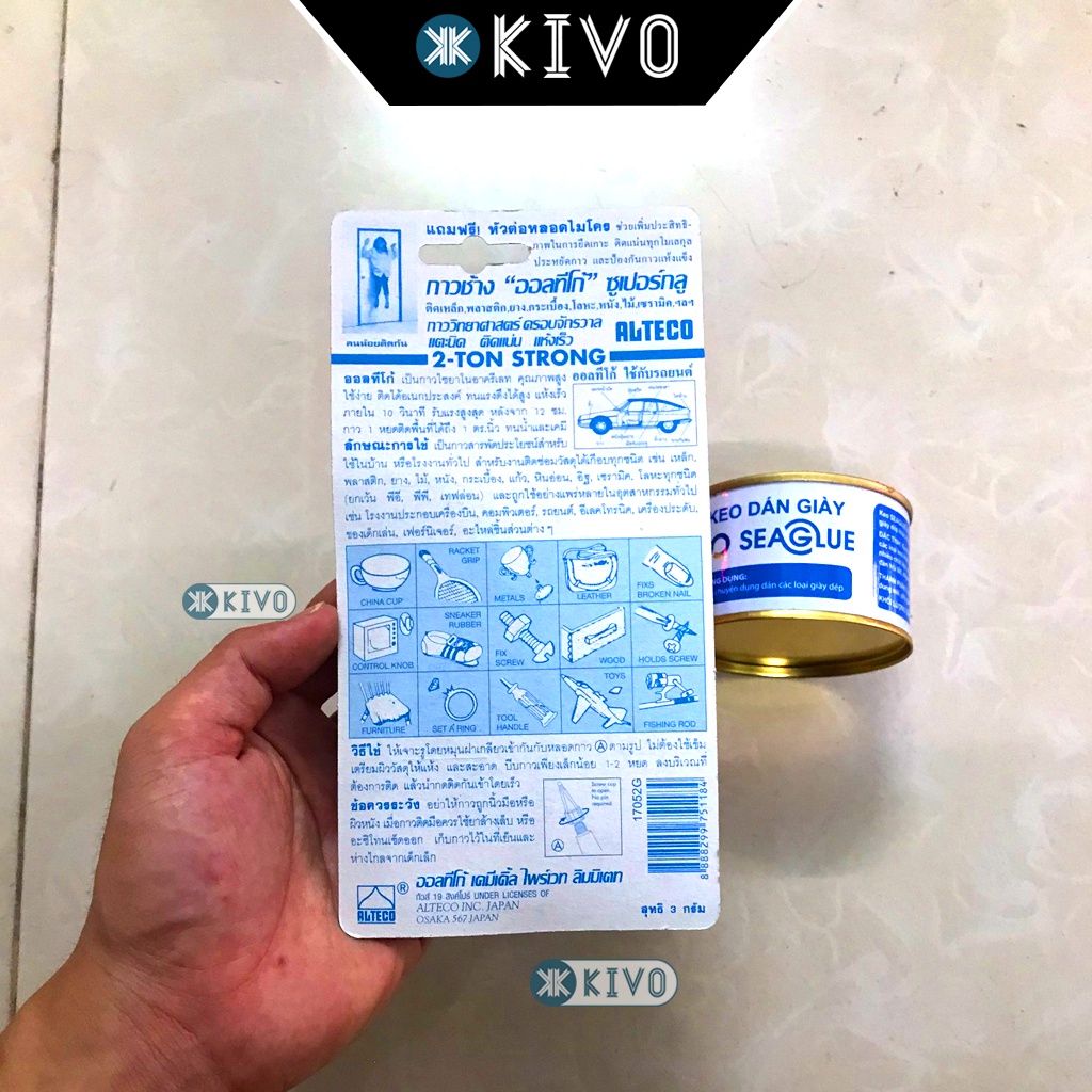 Keo Dán Giày - Keo Siêu Dính Đa Năng Sea Glue 100gr Chịu Lực , Chịu Nước Tốt, Có Khả Năng Co Giãn Đàn Hồi Tốt - Kivo