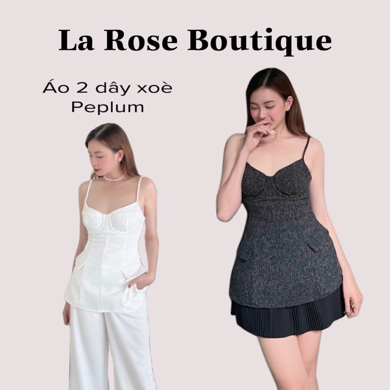 Áo hai dây xòe Peplum cúp ngực , hàng thiết kế, ảnh thật xưởng chụp