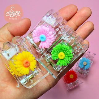 Kẹp tóc càng cua 5 răng đính charm 5r