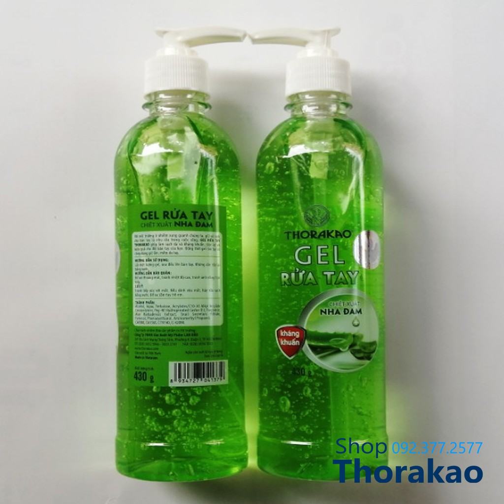GEL RỬA TAY KHÔ KHÁNG KHUẨN NHA ĐAM Thorakao 430g