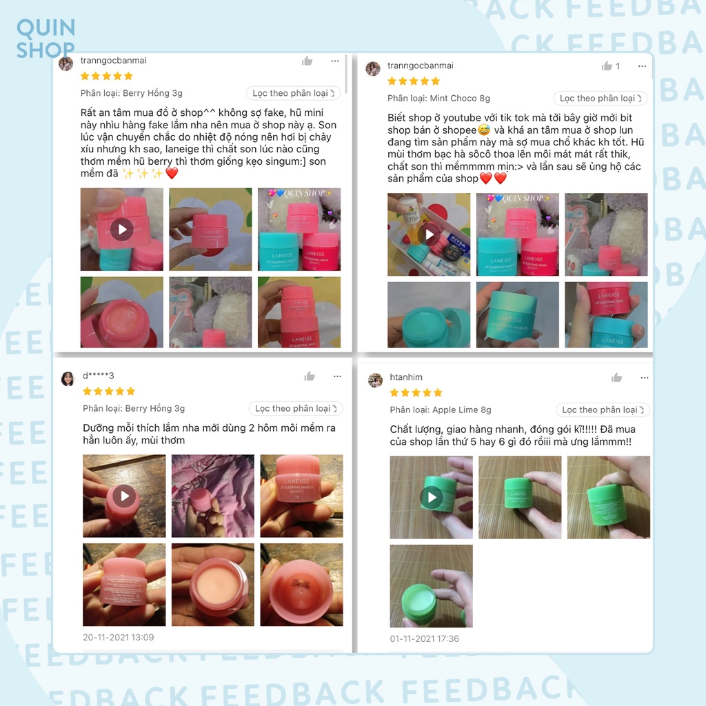 Mặt Nạ Ngủ Làm Mềm, Giảm Thâm Môi Laneige Lip Sleeping Mask