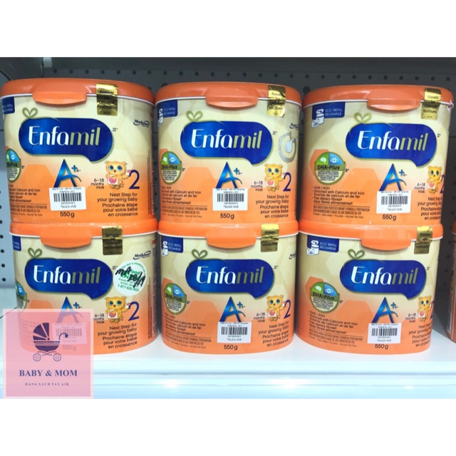 Sữa bột enfamil a+ số 2 canada 550gam