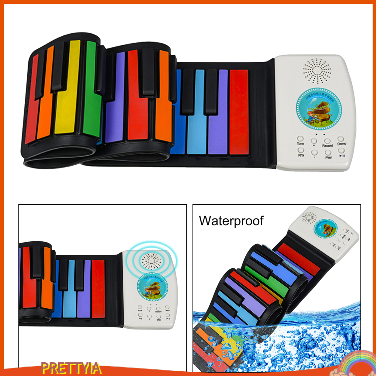 [PRETTYIA]Roll Up Piano Electric Digital Roll Up Keyboard Piano Gifts