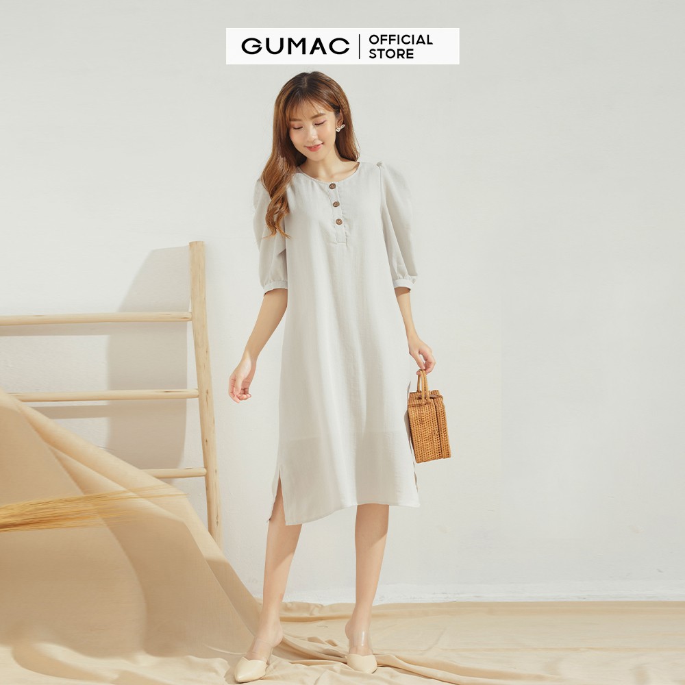 Đầm suông nữ xẻ trụ TTMT DA685 GUMAC, form Suông rộng