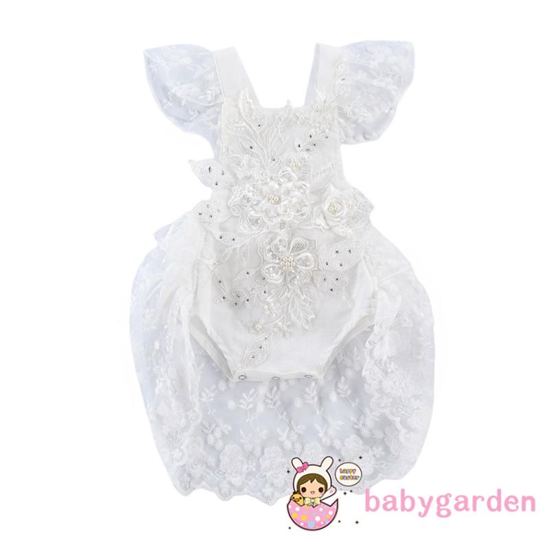 Babygarden-0-24 Tháng Ren Hoa 3d Dễ Thương Cho Bé Gái