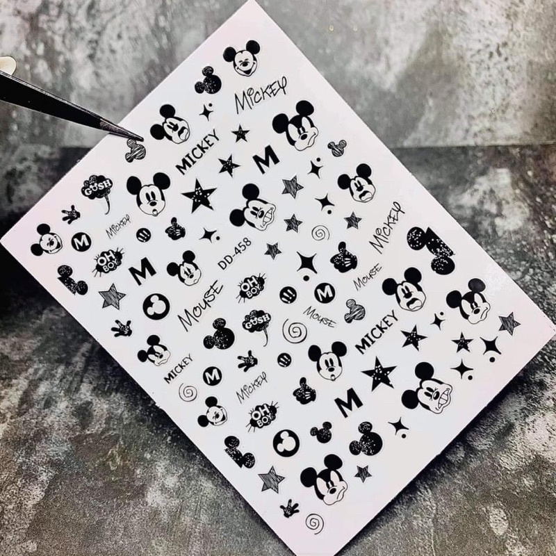 Sticker Mickey dán móng - phụ kiện đồ nail