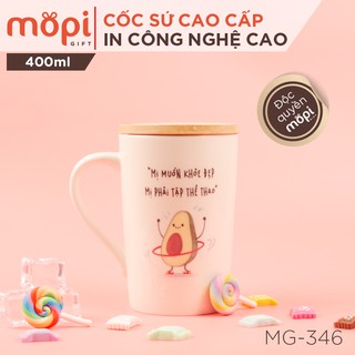Cốc Ly Sứ MG-346-TL Chịu Nhiệt Bền Màu, Công Nghệ Mới Độc Quyền Mopi Gift/ X6_Home