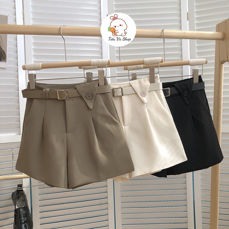 Quần đùi short nữ ống rộng lưng cao tam giác đẹp cá tính 37