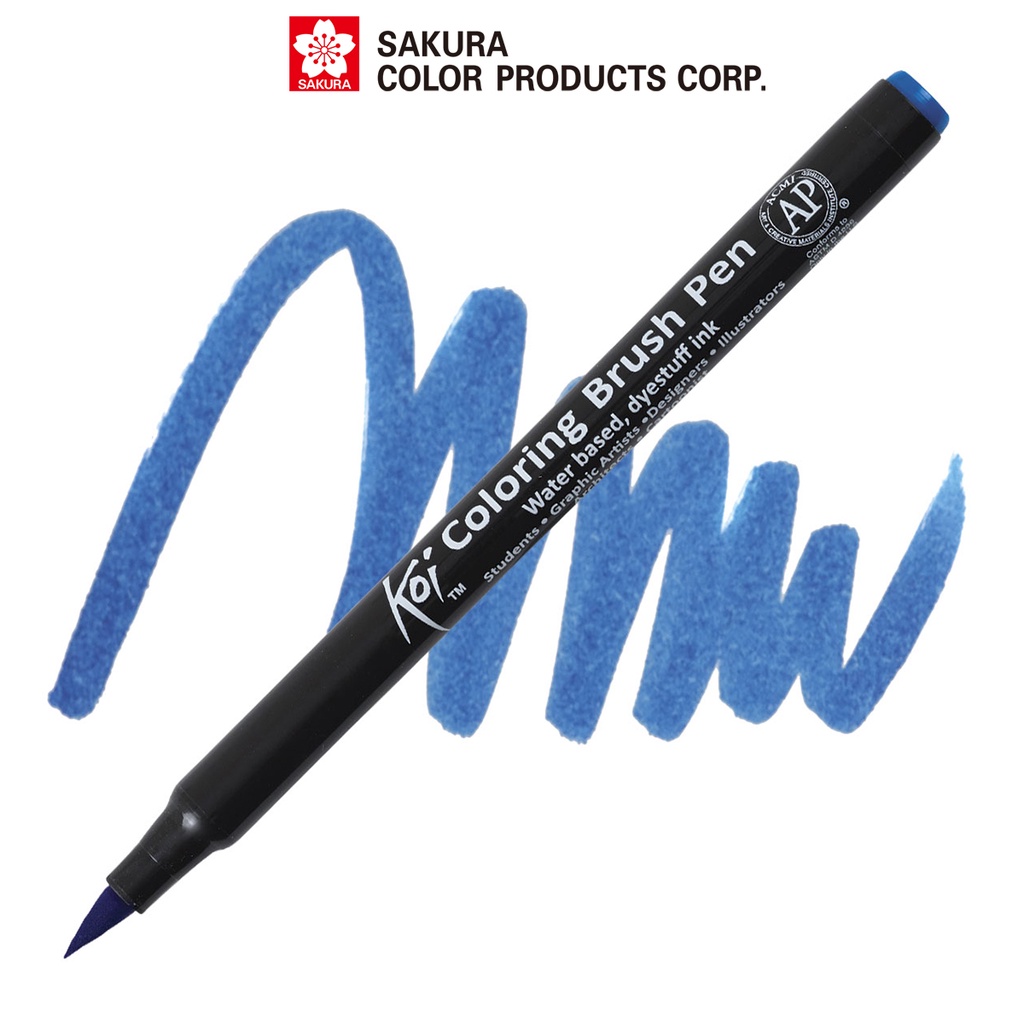 Bút lông màu nước ngòi cọ Sakura Koi Coloring Brush Pen Màu Cerulean Blue